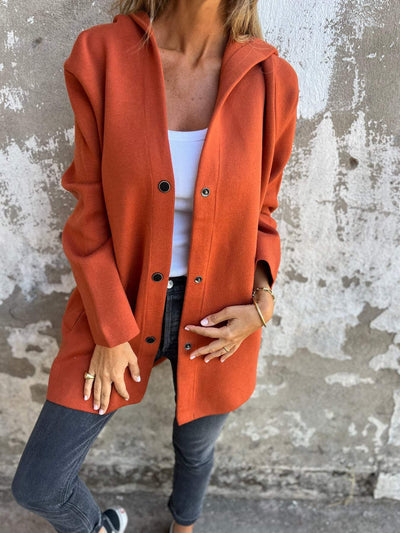 ELISA | Casual single-breasted blazer met capuchon