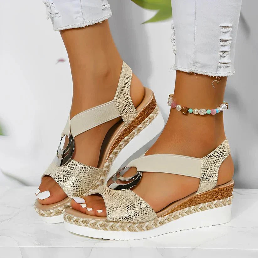 Noelle - Orthopedische sandalen met sleehak